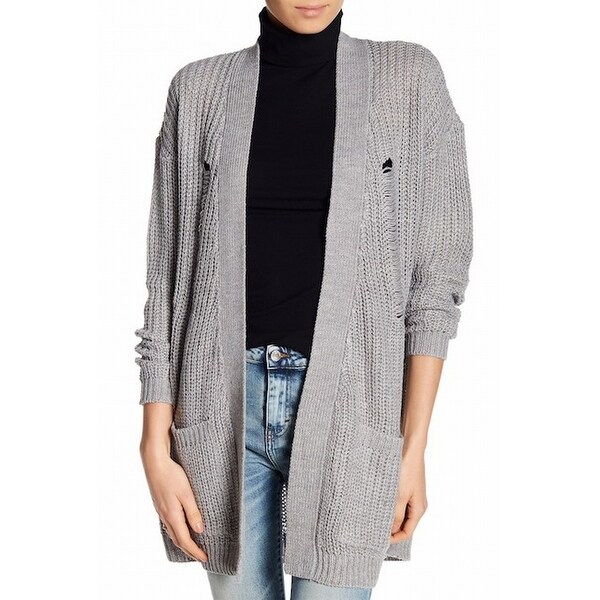 grey waffle cardigan