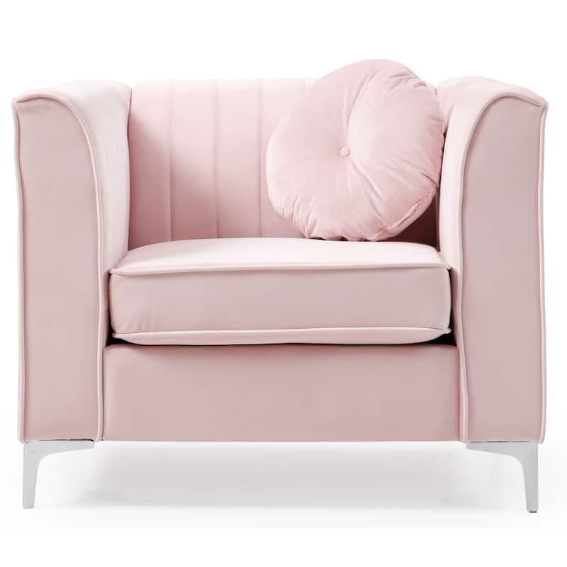 Delray Velvet/ Microsuede Chair