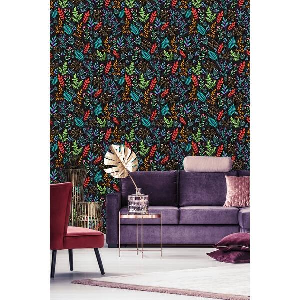 Colorful Field Wild Flowers Peel and Stick Wallpaper - Overstock - 32617085