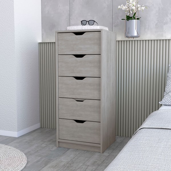 tall narrow grey dresser 5 Drawer Dresser, Chest of Drawers with Smooth Pull-Out Mechanism, Compact Storage Solution, - Bed Bath & Beyond tall narrow dresser ikea