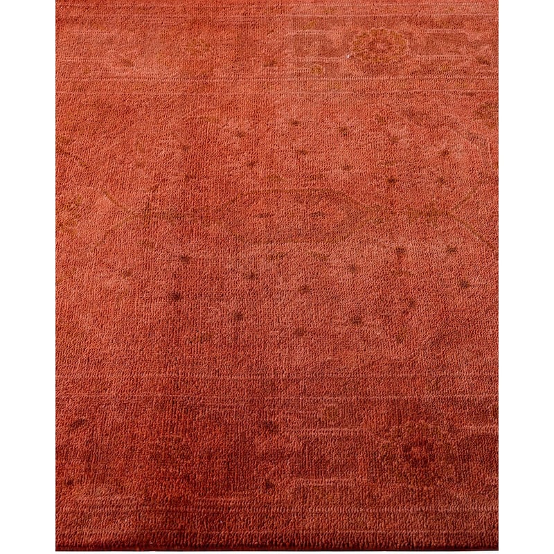 Contemporary Overdyed Wool Hand Knotted Runner - 2' 7" x 20' 10"