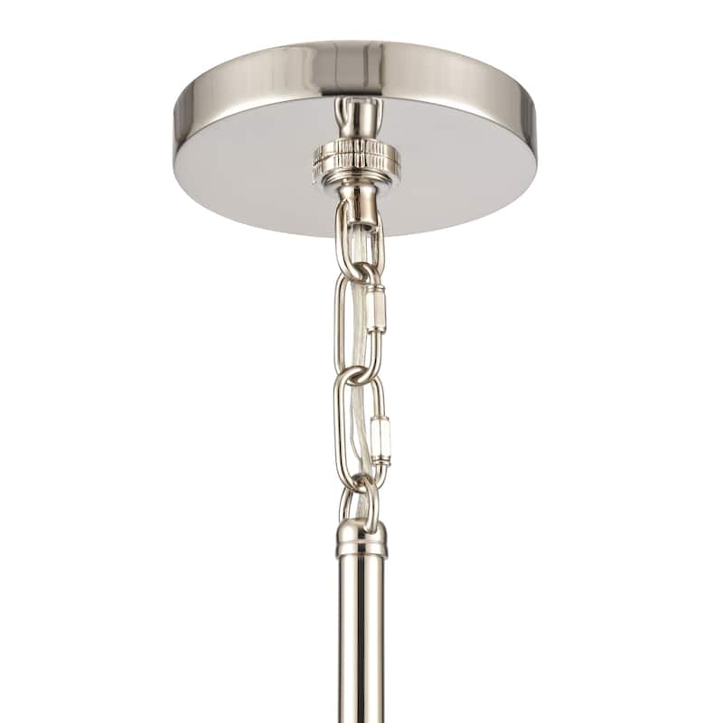 Elk Home Abaca Polished Nickel Finish With Abaca Rope Shade Pendant