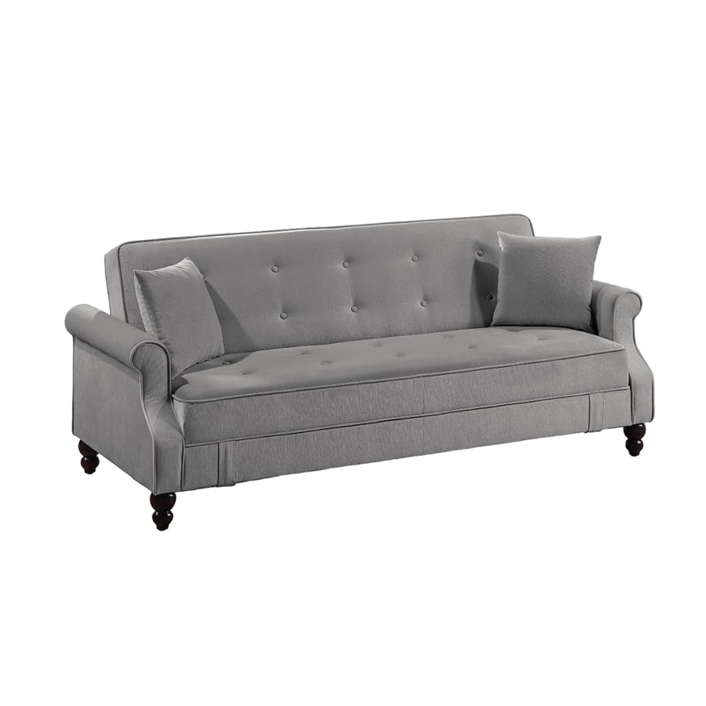Burnt-Out Fabric Upholstered Adjustable Sofa with Storage