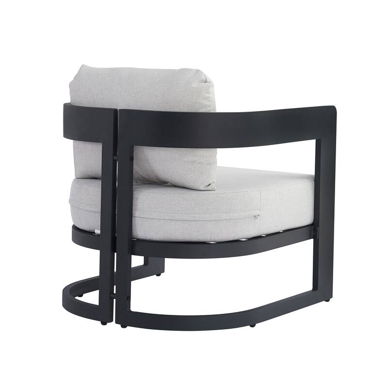 Christopher Knight Home - Modern Outdoor Aluminum Sofa Set with Cushions - 3-Piece Conversation Set