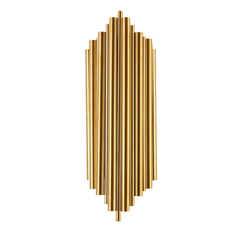 2 Light Gold Stainless Steel Wall Sconce