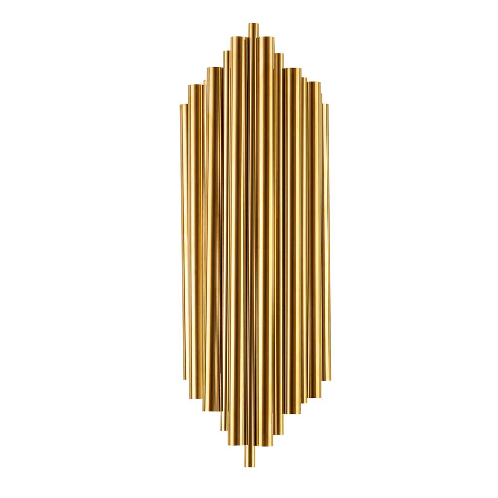 2 Light Gold Stainless Steel Wall Sconce