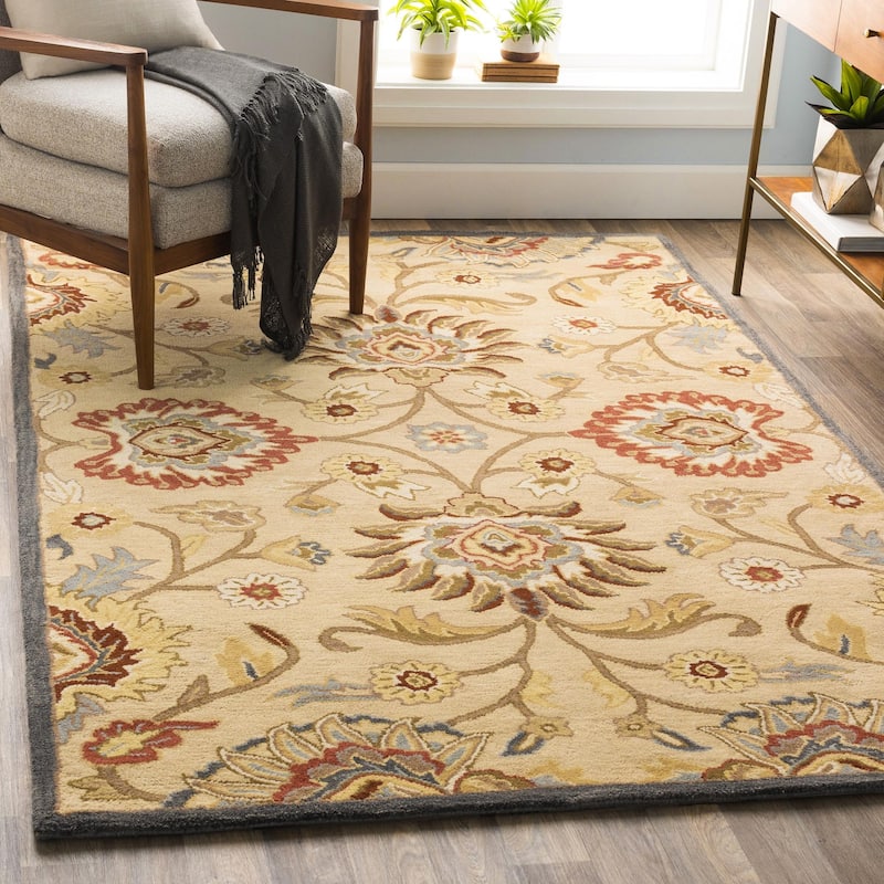 Livabliss Caesar Updated Traditional Paisley Hand Tufted Area Rug. - Tan - 9' x 12'