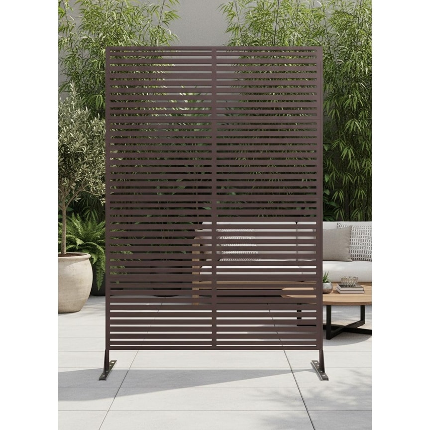 70" H Decorative Metal Garden Fences, Rust-Proof Scroll Design