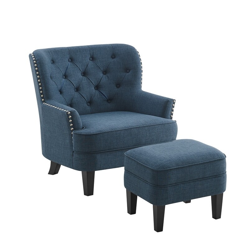 Meltzer wingback 2025 chair and ottoman