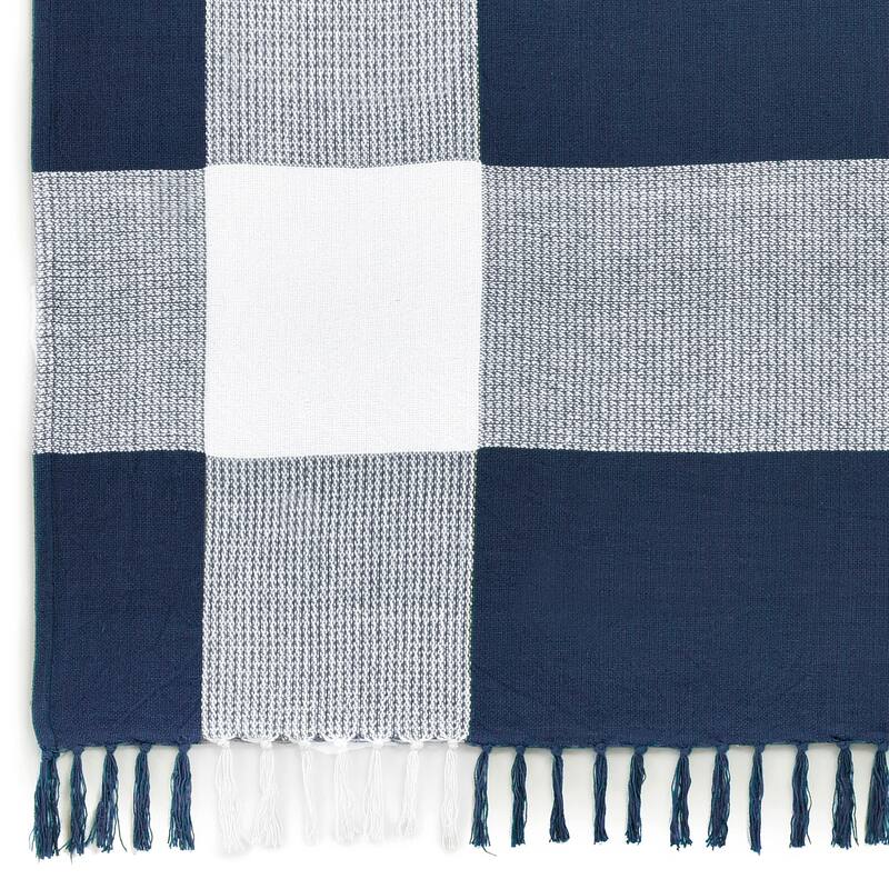 Sevita Hand-Woven Plaid Standard Size Throw Blanket