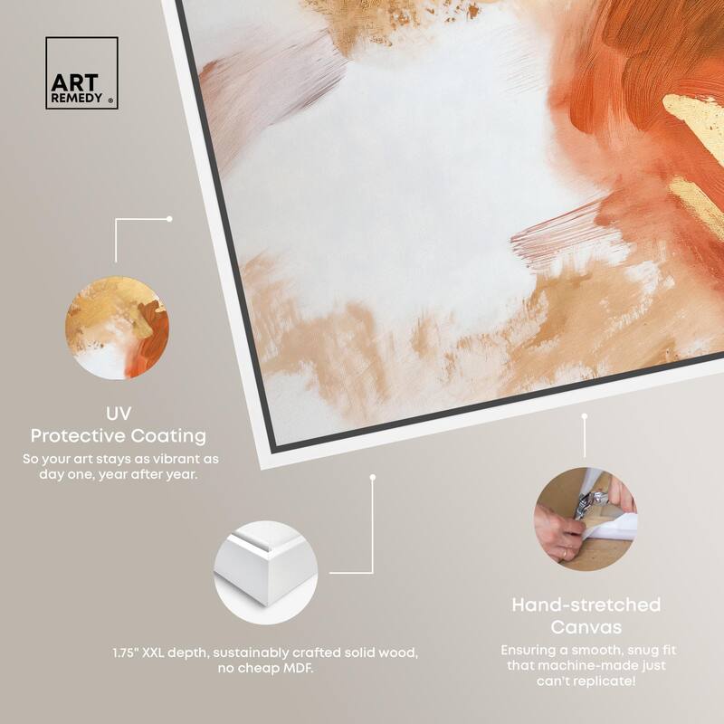 Golden Bronze Ripple II Canvas by Art Remedy