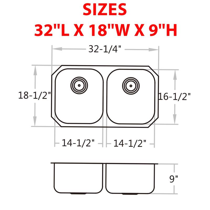 15''/18''/23''/25''/30''/31''/32''/33'' Classic Undermoun Kitchen Sink, Top Mount Kitchen Sink, Singel Bowl Or Double Bowl
