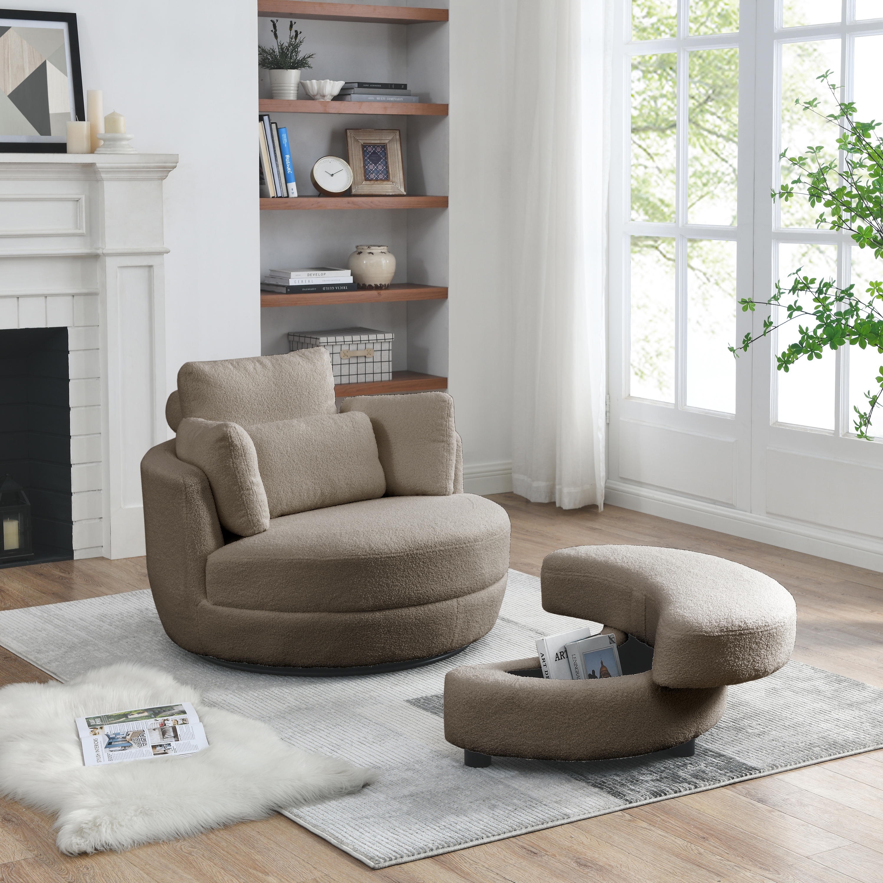 Spinning best sale barrel chair
