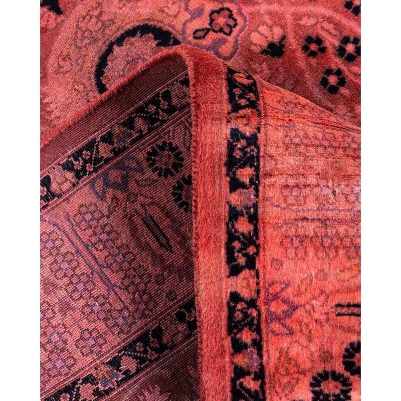Fine Vibrance, One-of-a-Kind Hand-Knotted Runner Rug - Pink, 3' 3" x 9' 1" - 3' 3" x 9' 1"