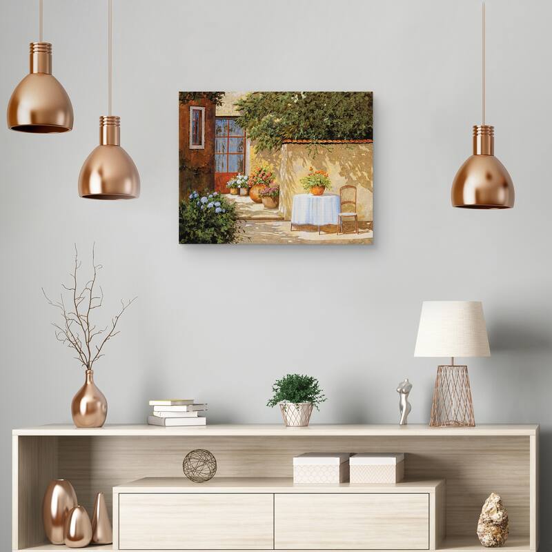 Muretto E Tavolo by Guido Borelli Canvas Art Print