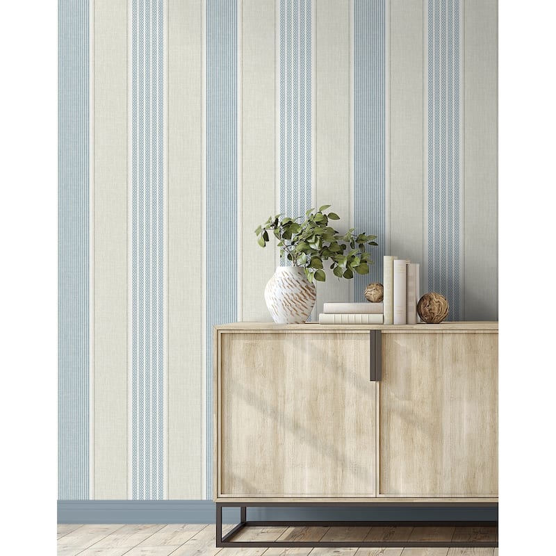 Seabrook Designs Havenport Sailor Stripe Unpasted Wallpaper
