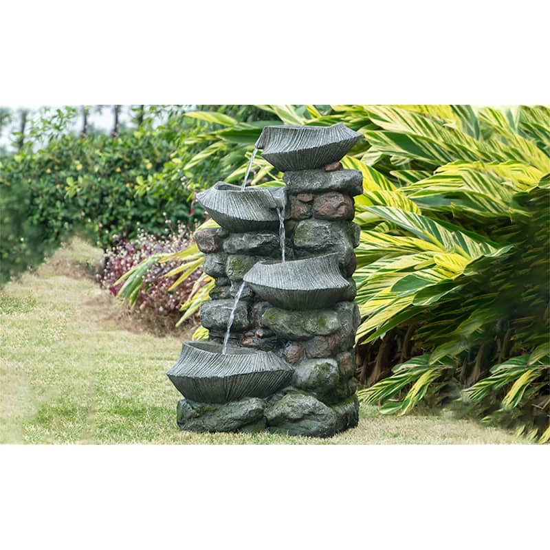 Stone Water Fountain - Grey