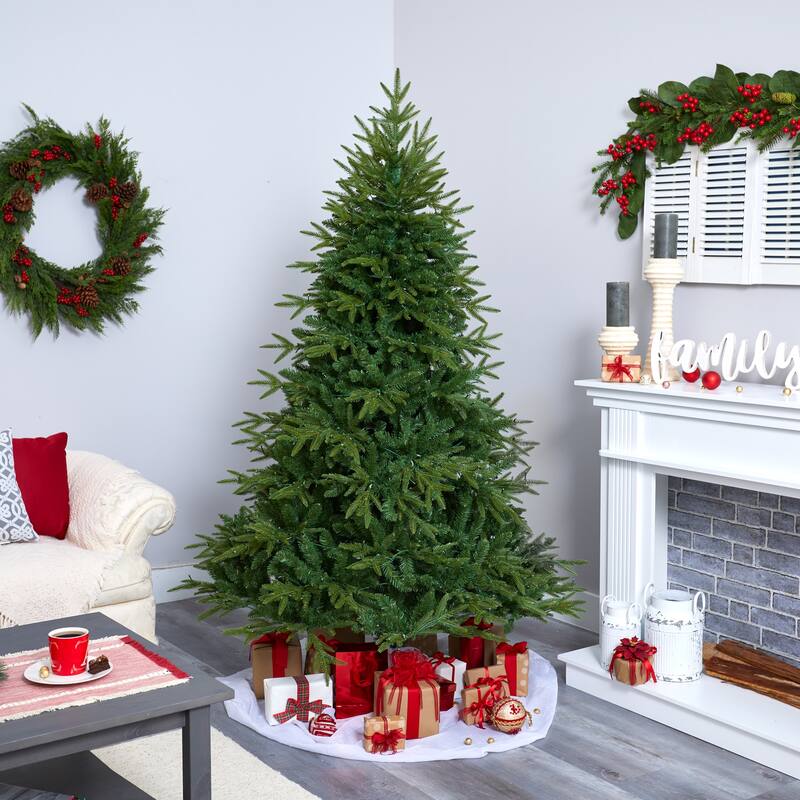 6’ Pre-Lit Colorado Mountain Artificial Christmas Tree, Clear LED Lights - 6 Foot