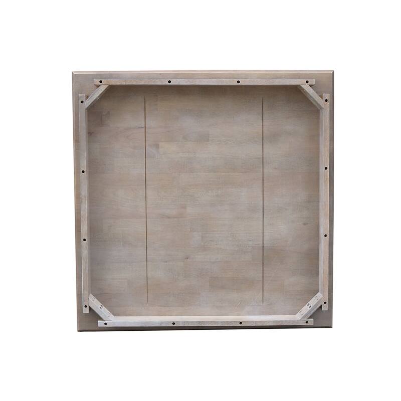 Solid Wood 36" x 36" Table in Washed Gray Taupe - washed gray taupe - washed gray taupe