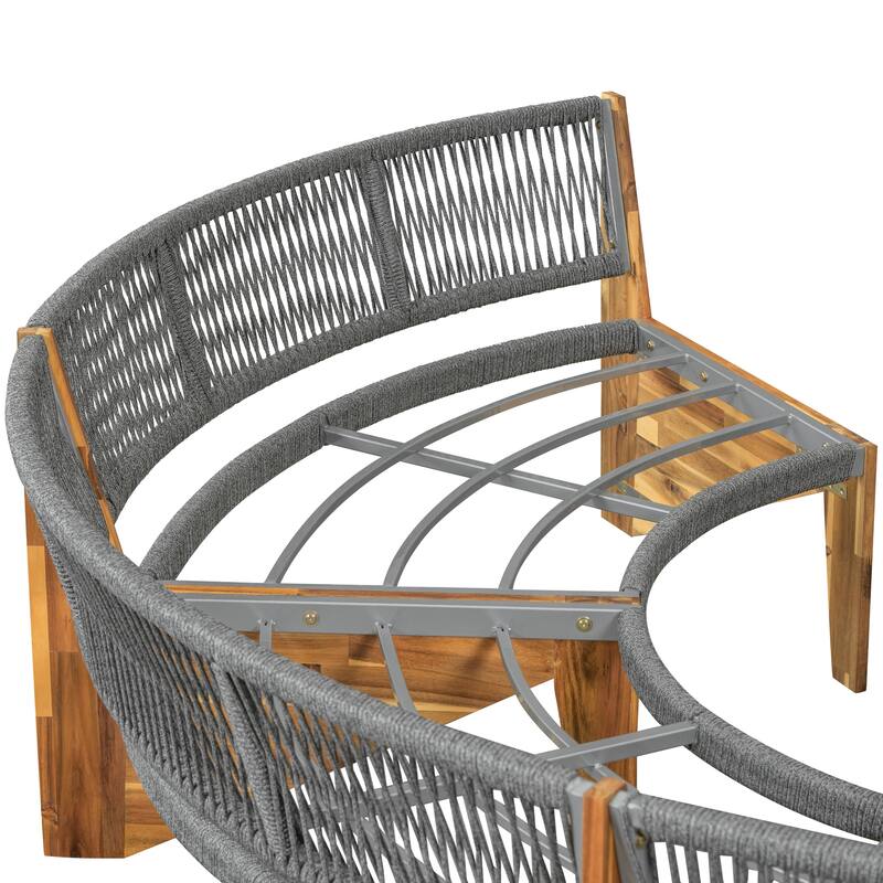 6-Person Outdoor Seating Group with Cushions and Coffee Table by Leisure Zone