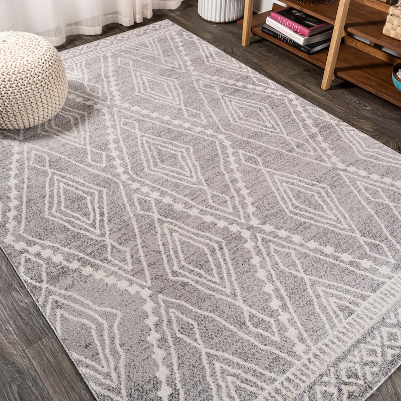 JONATHAN Y Pele Moroccan Style Diamond Area Rug