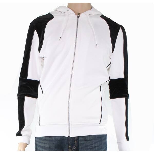 Shop Inc Mens Jacket Black Medium Full Zipper Fleece Contrast