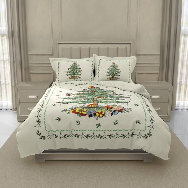 Spode Christmas Tree® Twin Comforter Set Multicolor On Sale Bed