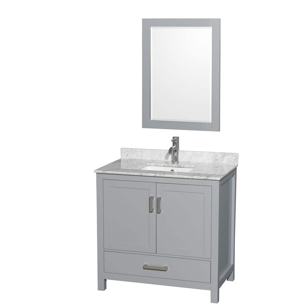 Wyndham Collection WCS141436SUNSM24 Sheffield 36" Free Standing Single