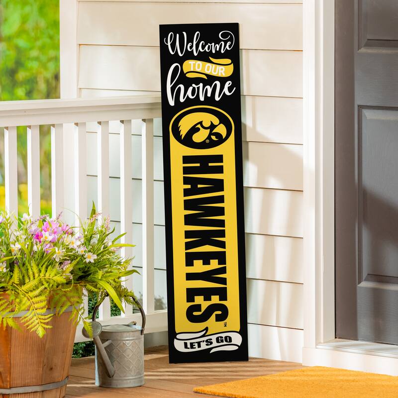 47" Double Sided Seasonal Porch Leaner, University of Iowa - 47" x 11.25"