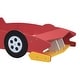 preview thumbnail 13 of 13, Red Twin Size Wood Race Car-Shaped Platform Bed with Wheels
