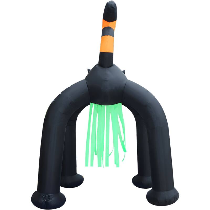 Haunted Hill Farm 10-Ft. Tall Pre-lit Inflatable Black Cat Arch