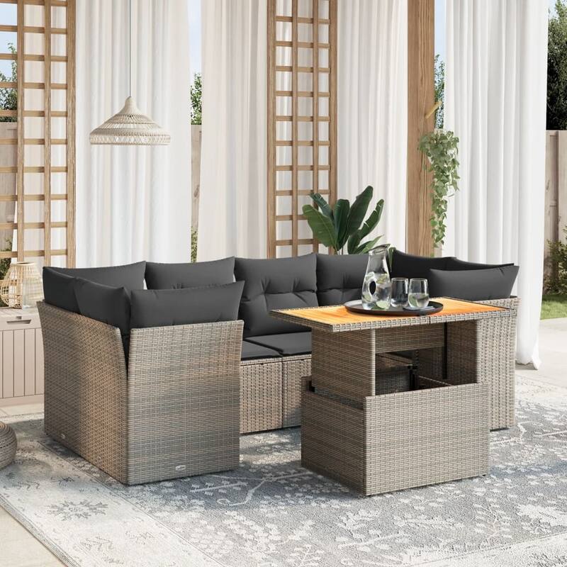 vidaXL Garden Sofa Set - 21.7 x 39.4 x 28.7 - Grey