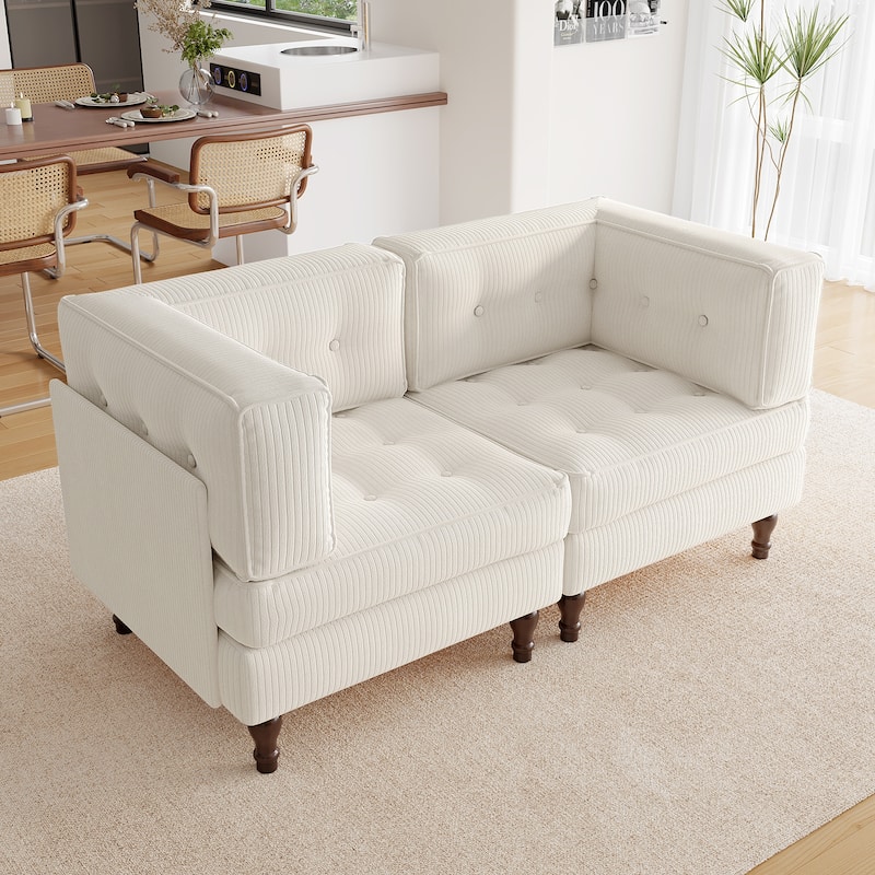 Madison Oversized Upholstered Corduroy Modular Sectional Sofa