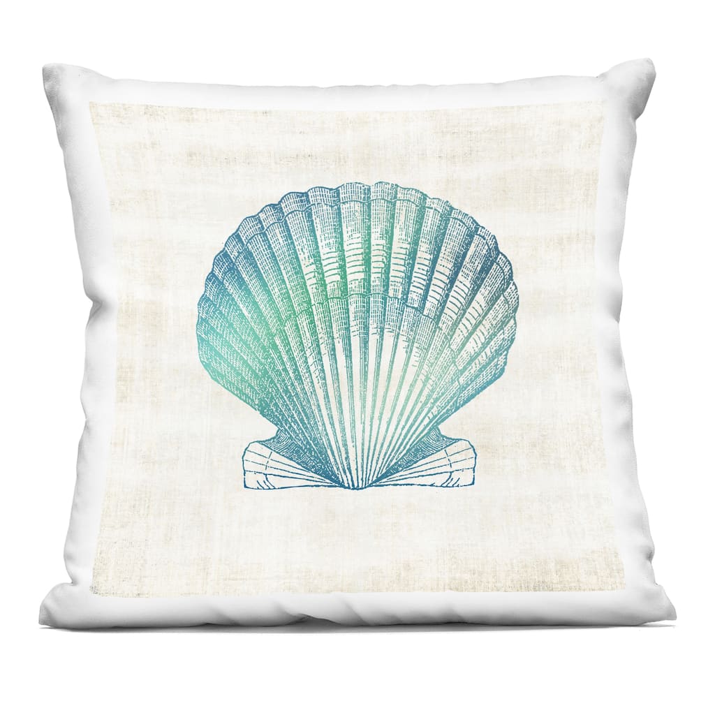 Stupell Gradient Clam Seashell Decorative Printed Throw Pillow Design by Susan Arnot