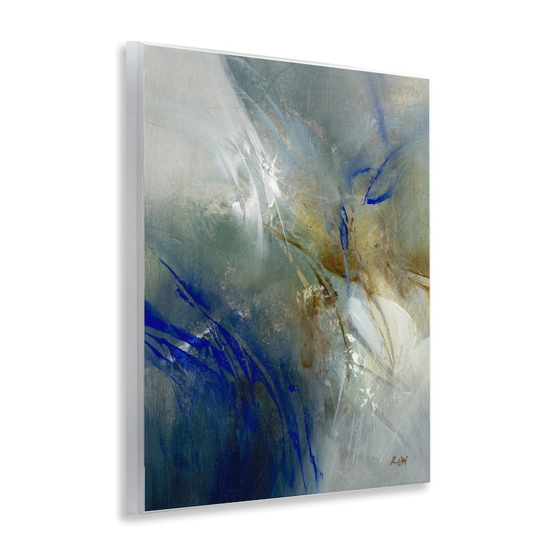 Stupell Blue & Neutrals Distortion Wall Plaque Art Design By K. Nari