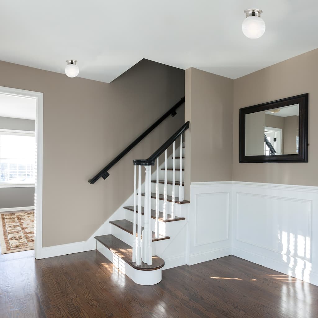 Design House 511592 Millbridge Traditional 1-Light Indoor Flush Mount Ceiling Light - Satin Nickel