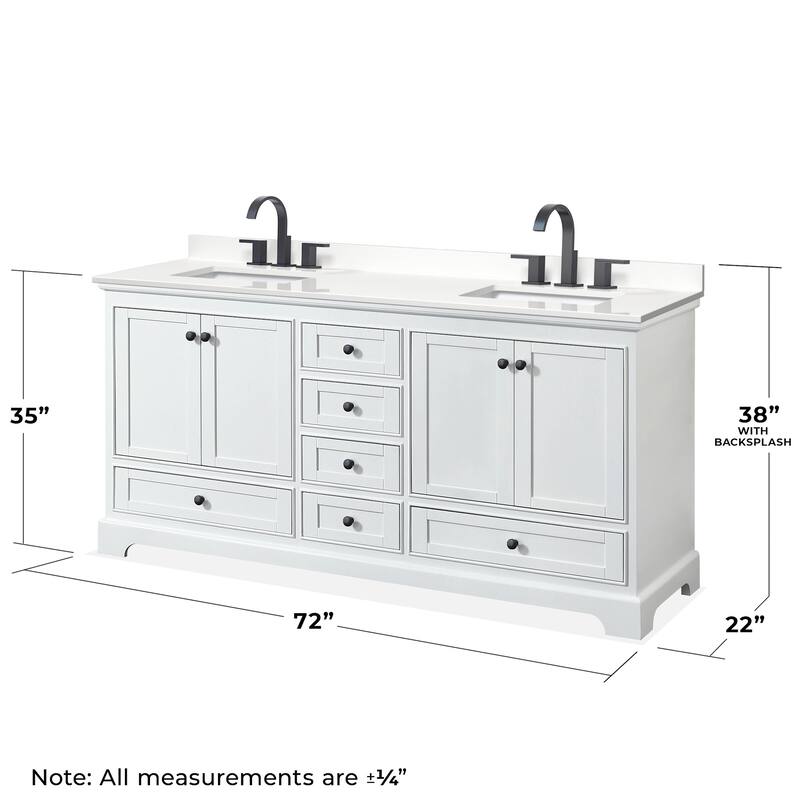 Wyndham Collection WCS202072D-QTZ-US3M70 Deborah 72" Free Standing