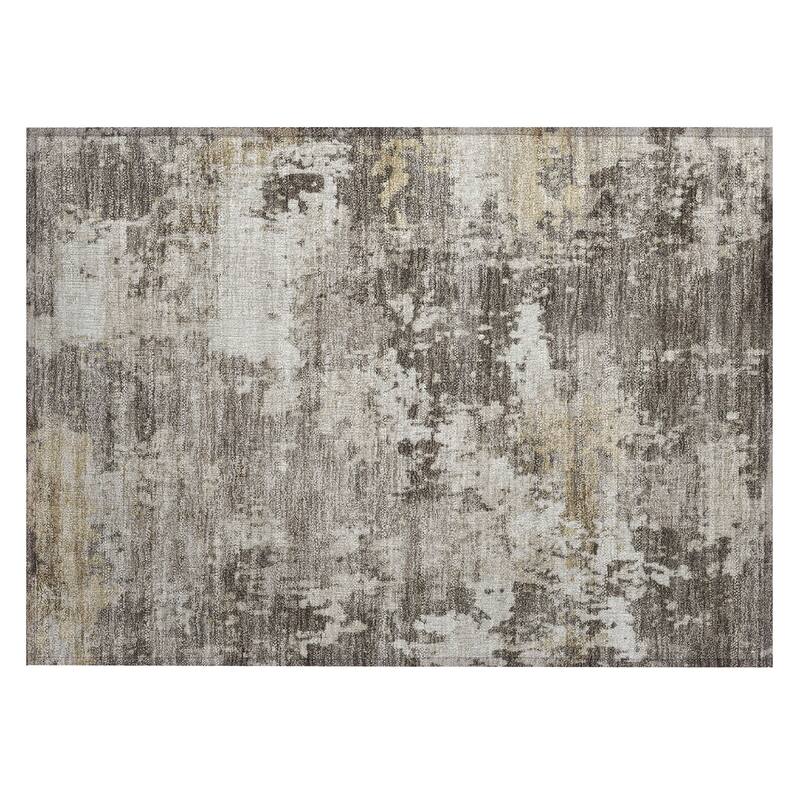 Machine Washable Indoor/Outdoor Contemporary Blend Chantille Rug