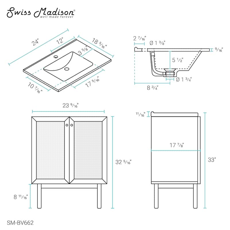 Classe Bathroom Vanity in Oak