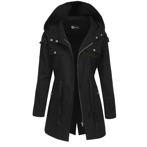 womens black anorak jacket