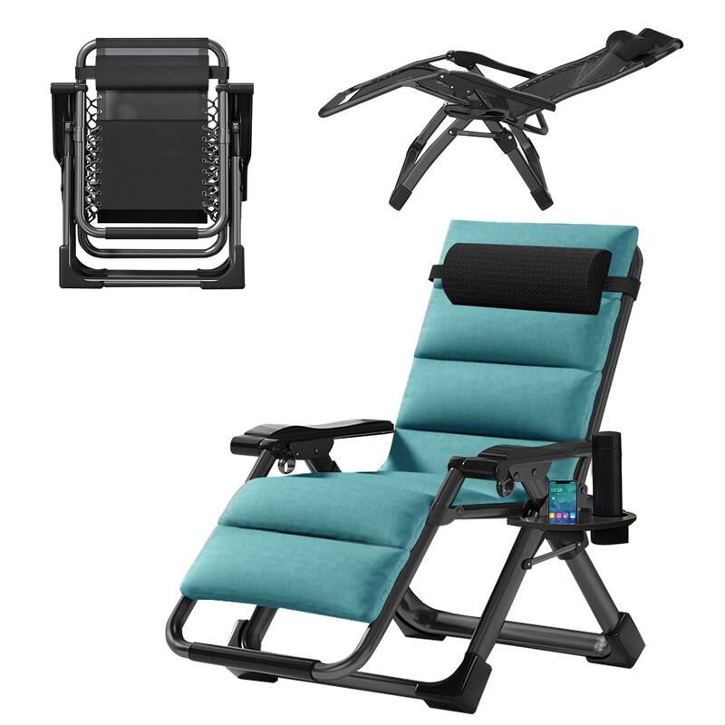 DoCred Zero Gravity Chair Lawn Lounger Chair with Pillow 2pcs