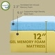 preview thumbnail 2 of 7, Comfiture Modern 12-inch Hypoallergenic Gel Memory Mattress by DreamMax
