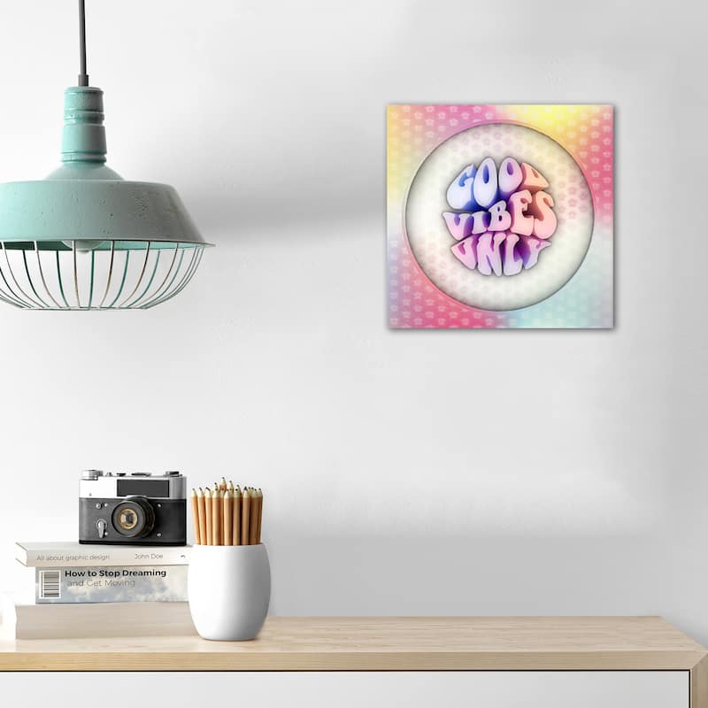 5D Multi-Dimensional Wall Art - Custom Made Good Vibes Wall Art Print