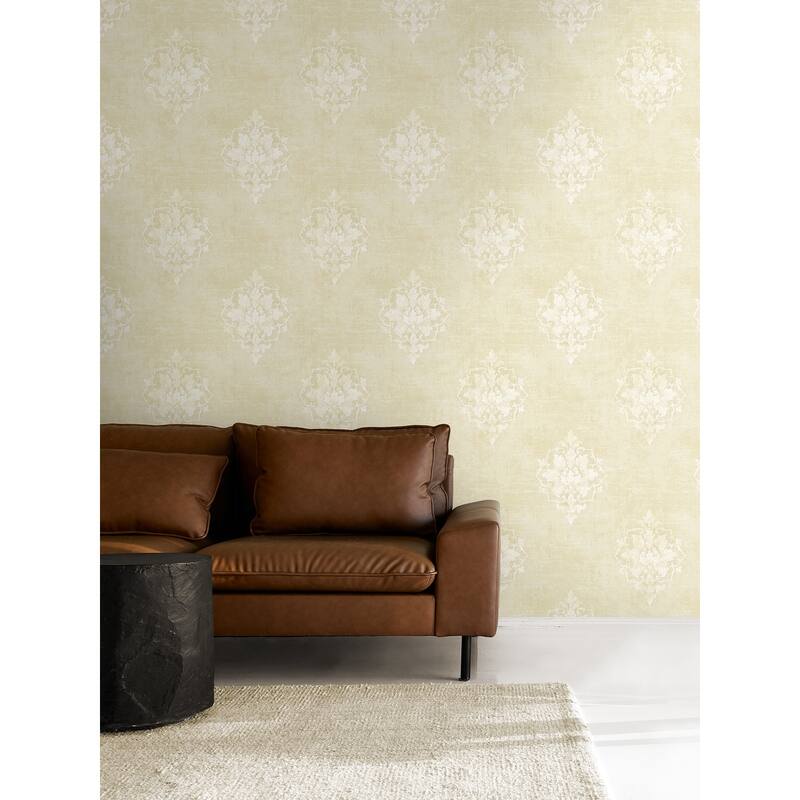 Seabrook Designs Creswell Damask Unpasted Wallpaper