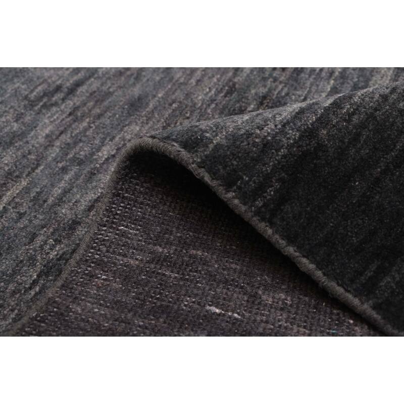 ECARPETGALLERY Hand-knotted Pak Finest Gabbeh Dark Navy Wool Rug - 4'1 x 5'11