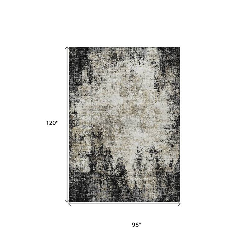 HomeRoots Abstract Transitional Rectangle Outdoor Rug
