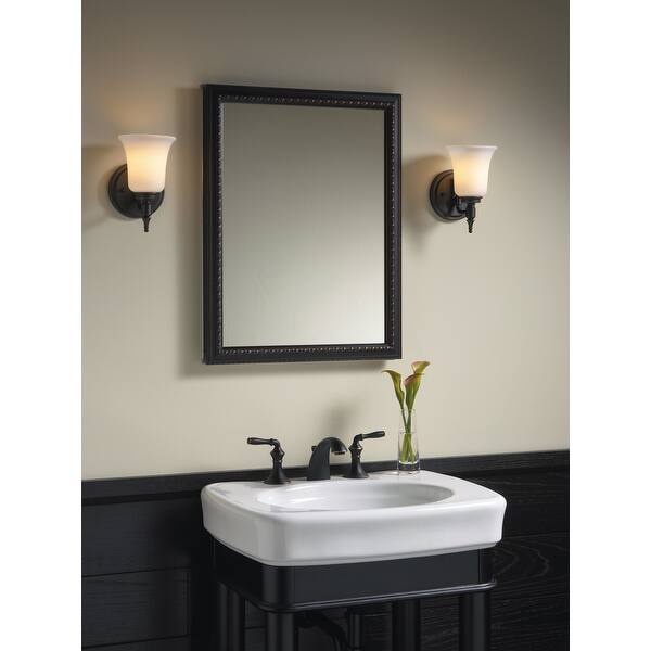 Shop Kohler K 2967 20 X 26 Single Door Reversible Hinge Framed Mirrored Oil Rubbed Bronze Overstock 16308385