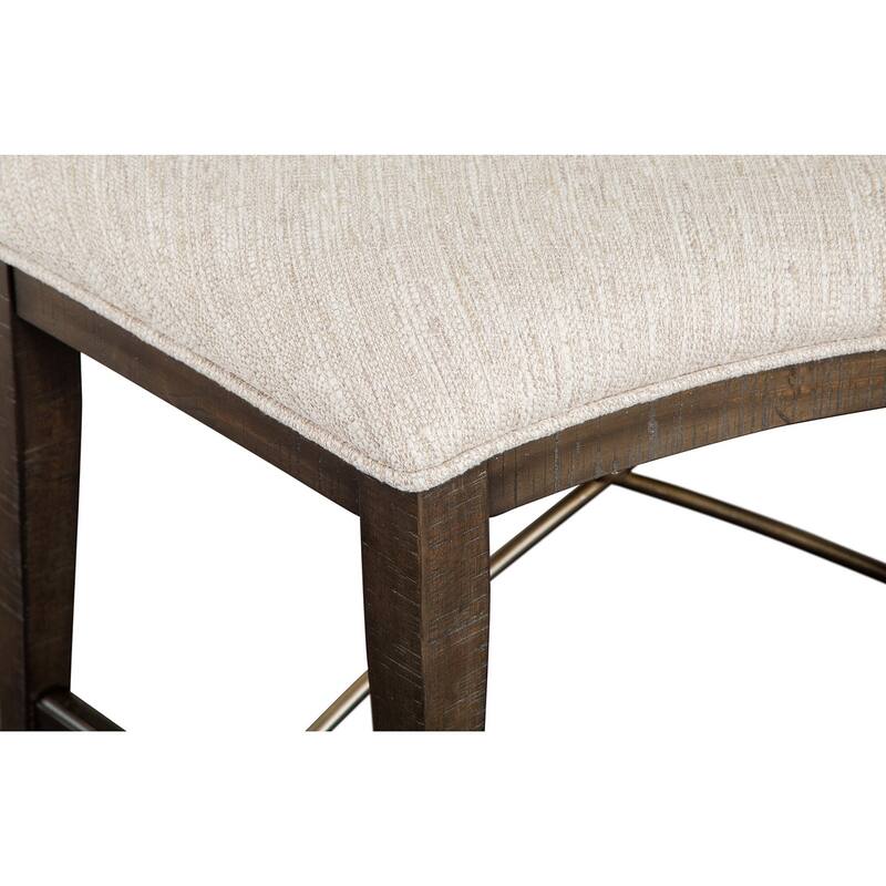 Magnussen Home Westley Falls Graphite Curved Bench - 52''W x 21.75''D x 19''H