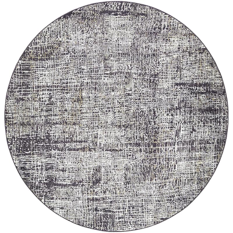 Livabliss Gakko Rustic Area Rug - Black - 6'7" x 6'7"