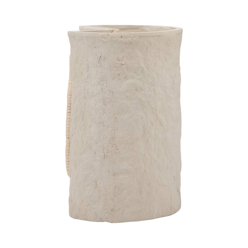 Sagebrook Home Ivory Omix Crafted Vase W Handle